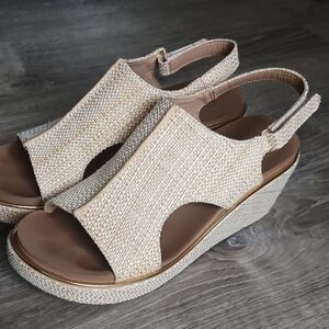 Corkys wedge sandals (Tan/Gold) A-